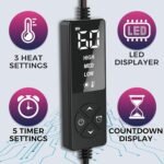 CREATRILL Elbow Heating Pad for Tendonitis and Tennis Elbow, Flexible Arm Heating Pad Sleeve，Tennis Elbow Heated Brace with Moist Heat Option - Image 4