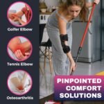 CREATRILL Elbow Heating Pad for Tendonitis and Tennis Elbow, Flexible Arm Heating Pad Sleeve，Tennis Elbow Heated Brace with Moist Heat Option - Image 5