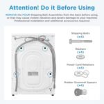 Midea 24 Inch Washer and Dryer Combo, All in One Washer and Dryer 2.7 cu.ft 26lbs, Ventless Washing Machine, Steam Care, Overnight Dry, 1400 RPM, 16 Cycles Front Load Washer, Full-Automatic, White - Image 4