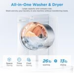 Midea 24 Inch Washer and Dryer Combo, All in One Washer and Dryer 2.7 cu.ft 26lbs, Ventless Washing Machine, Steam Care, Overnight Dry, 1400 RPM, 16 Cycles Front Load Washer, Full-Automatic, White - Image 6