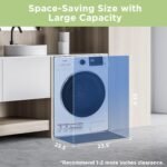 COMFEE’ 24" Washer and Dryer Combo 2.7 cu.ft 26lbs Washing Machine Steam Care, Overnight Dry, No Shaking Front Load Full-Automatic Machine, Dorm White - Image 5