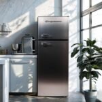Frigidaire, 2 Door Apartment Size Refrigerator/Freezer Combo, 7.5 cu ft, Platinum Series, Stainless, 23" D x 21.5" W x 55.5" H - Image 3