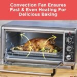 BLACK+DECKER 8-Slice Extra Wide Convection Toaster Oven, Fits 9"x13" Oven Pans and 12" Pizza, Bake, Toast, Broil, and Keep Warm Functions, Countertop Compact Design with Stainless Steel Finish - Image 5