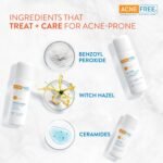 Acne Free 3 Step 24 Hour Acne Treatment Kit - Clearing System W Oil Free Acne Cleanser, Witch Hazel Toner, & Oil Free Acne Lotion - Acne Solution W/ Benzoyl Peroxide for Teens and Adults - Original - Image 3