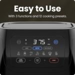 CHEFMAN Multifunctional Digital Air Fryer+ Rotisserie, Dehydrator, Convection Oven, 17 Touch Screen Presets Fry, Roast, Dehydrate, Bake, XL 10L Family Size, Auto Shutoff, Large Easy-View Window, Black - Image 4