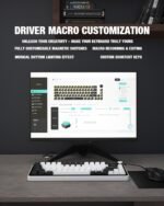 Lf67 Wired Gaming Keyboard, Hot Swappable Mechanical Keyboard RGB Backlit, 65% Layout with Volume Knob, Magnetic Switch, Gasket Mount with PET Keycaps, QMK/VIA,USB C for Win/Mac, White - Image 5