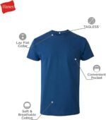 Hanes Men's Pocket T-Shirt Pack, 6-Pack, Cool & Breathable Cotton Tees, Stay-Tucked Undershirts for Men - Image 4