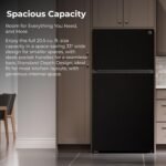 Kenmore 33 in. 20.5 cu. ft. Capacity Refrigerator/Freezer Full-Width Adjustable Glass Shelving, Humidity Control Crispers, Black - Image 4