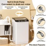 Auertech Portable Washer and Dryer Combo Set, 28 lbs Fully Automatic Washing Machine, 1.5 CuFt Portable Dryers, Compact Washer and Dryer for Apartment, RV, Dorm - Image 4