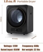 Auertech Portable Washer and Dryer Combo Set, 28 lbs Fully Automatic Washing Machine, 1.5 CuFt Portable Dryers, Compact Washer and Dryer for Apartment, RV, Dorm - Image 6