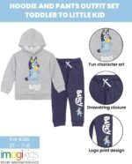 Bluey Fleece Pullover Hoodie and Pants Outfit Set Toddler to Little Kid Sizes (2T - 7-8) - Image 3