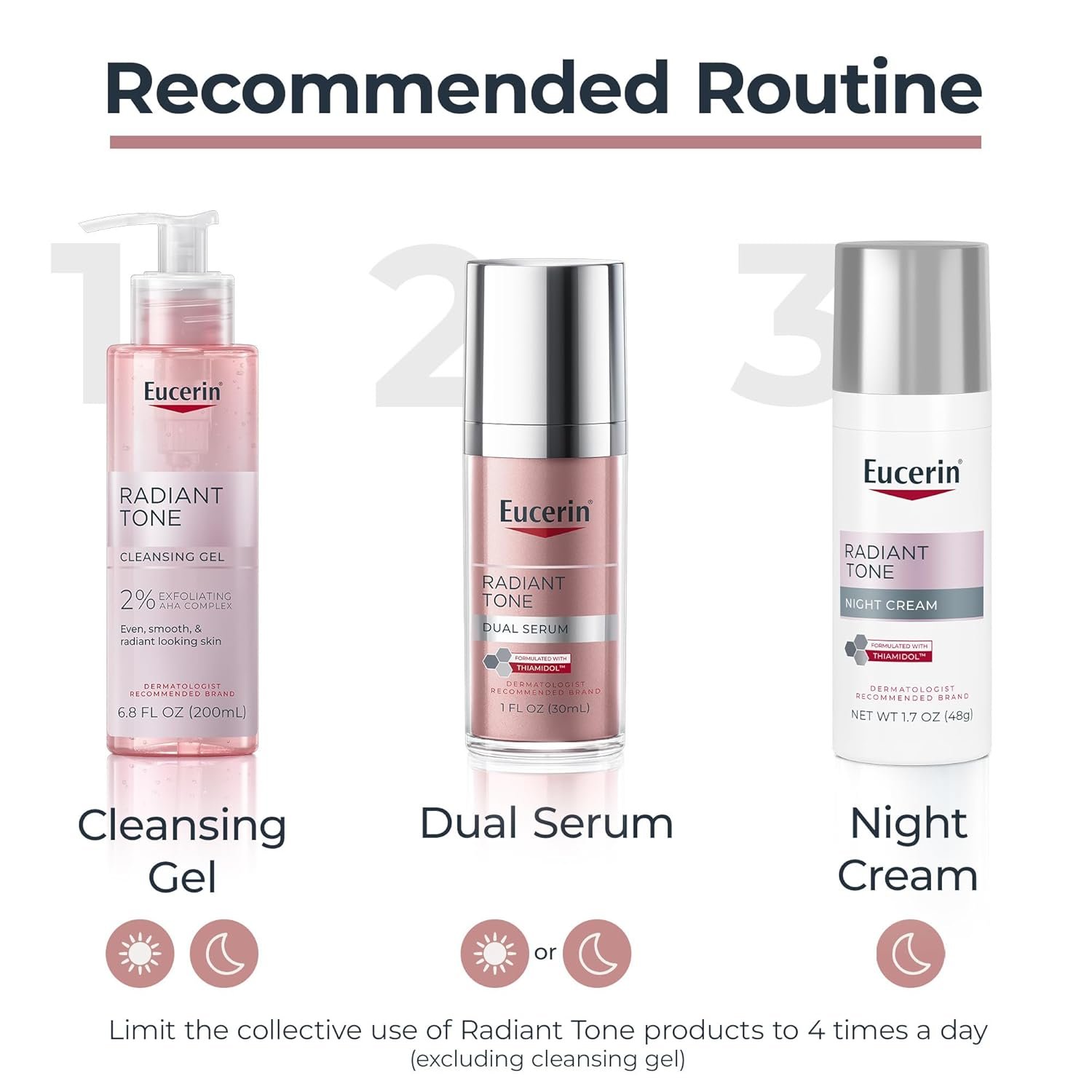 Eucerin Radiant Tone Night Cream, Dark Spot Corrector with Thiamidol, Night Moisturizer for Face Helps Visibly Reduce the Look of Persistent Dark Spots, All Skin Types, 1.7 Oz Bottle - Image 9