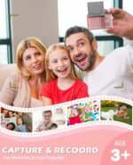 Kids Camera,4K Digital Camera for Photography,48MP 1080P HD Video Selfie Camera,with 180° Flip Screen Flash,with 32GB SD Card,for Starter Kid Children Teen Student Girl Boy(Pink) - Image 5