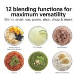 Hamilton Beach Power Elite Wave Action Blender For Smoothies, 40 Oz Glass Jar, 12 Functions Including Puree, Crush Ice, 700 Watts - Black (58148A) - Image 5
