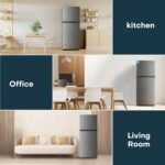 Upstreman 11.6 Cu.Ft. Double Door Refrigerator in Stainless Steel with Large Capacity Top Freezer, Frost Free, Adjustable Thermostat Control, Apartment Refrigerator with Freezer, ENERGY STAR - Image 7