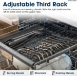 Sharp SDW6726MS 24-inch Stainless Steel Dishwasher, 47 dB Library Quiet, Third Rack, Power Wash Sprayer, 12 Place Settings, - Image 4