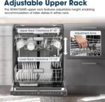 Sharp SDW6726MS 24-inch Stainless Steel Dishwasher, 47 dB Library Quiet, Third Rack, Power Wash Sprayer, 12 Place Settings, - Image 6