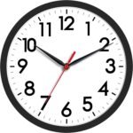 AKCISOT Wall Clock, Modern Small Wall Clocks Battery Operated 8 Inch, Silent Non-Ticking Analog Classic for Office, Home, Bathroom, Kitchen, Bedroom, School(Black) - Image 2