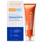 AcneFree Terminator 10 Acne Spot Treatment with Benzoyl Peroxide 10% Maximum Strength Acne Cream Treatment, 1 Ounce - Pack Of 1 - Image 2