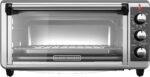 BLACK+DECKER 8-Slice Extra Wide Convection Toaster Oven, Fits 9"x13" Oven Pans and 12" Pizza, Bake, Toast, Broil, and Keep Warm Functions, Countertop Compact Design with Stainless Steel Finish - Image 2