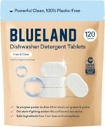 BLUELAND 100% Plastic-Free Dishwasher Detergent Tablets, 120 Count, Free & Clear, Eco-Friendly Dishwashing Pods, Natural, USDA Certified biobased - Image 2