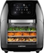 CHEFMAN Multifunctional Digital Air Fryer+ Rotisserie, Dehydrator, Convection Oven, 17 Touch Screen Presets Fry, Roast, Dehydrate, Bake, XL 10L Family Size, Auto Shutoff, Large Easy-View Window, Black - Image 2