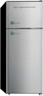 Frigidaire, 2 Door Apartment Size Refrigerator/Freezer Combo, 7.5 cu ft, Platinum Series, Stainless, 23" D x 21.5" W x 55.5" H - Image 2