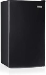 Igloo 3.2 Cu.Ft. Single Door Compact Refrigerator with Freezer - Slide Out Glass Shelf, Perfect for Homes, Offices, Dorms - Black - Image 2