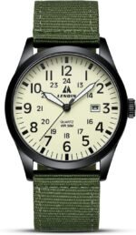 LN LENQIN Mens Watches Unisex Military Sport Nylon Strap Stylish Luminous Fashion Analog Quartz Watch for Men Waterproof Army Tactical Casual Wristwatch - Image 2