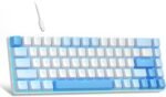MageGee Portable 60% Mechanical Gaming Keyboard, MK-Box LED Backlit Compact 68 Keys Mini Wired Office Keyboard with Red Switch for Windows Laptop PC Mac - Sky Blue - Image 2