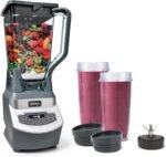 Ninja BL660 Professional Compact Smoothie & Food Processing Blender, 1100-Watts, 3 Functions -for Frozen Drinks, Smoothies, Sauces, & More, 72-oz.* Pitcher, (2) 16-oz. To-Go Cups & Spout Lids, Gray - Image 2