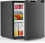 1.6 Cu.ft Mini Fridge with Freezer, Compact Single Reversible Door Refrigerator, Adjustable Thermostat, Ultra Quiet, Energy Efficient for Office, Dorm, Bedroom, Apartment -Black - Image 2