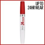 Maybelline Super Stay 24, 2-Step Liquid Lipstick Makeup, Long Lasting Highly Pigmented Color with Moisturizing Balm, Keep It Red, Red, 1 Count - Image 3