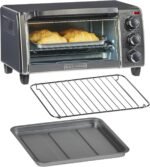 BLACK+DECKER 4-Slice Convection Oven, Stainless Steel, Curved Interior Fits a 9 inch Pizza, TO1313SBD - Image 5
