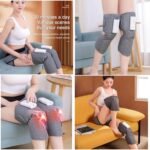 Electric Knee Massager for Pain Relief, Cordless Calf Thigh Massager with Heat & Air-Pression treatment, Heated Knee Brace Wrap for Knee Stiffness, Swelling, Circulation Dad Mom Gifts (Gray-Single) - Image 7