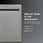 Kenmore Elite 24" Built-in Stainless Steel Tub Dishwasher TurboDry, QuietWash, SmartWash & TurboFlex Third Rack-15 Place Settings-42 DBA, Energy Star Certified, Fingerprint Resistant - Image 3