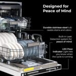 Kenmore Elite 24" Built-in Stainless Steel Tub Dishwasher TurboDry, QuietWash, SmartWash & TurboFlex Third Rack-15 Place Settings-42 DBA, Energy Star Certified, Fingerprint Resistant - Image 5