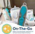 Dr. Talbot's Diaper Cream Brush for Babies - Diaper Rash Cream Applicator with Suction Base and Hygienic Case - Mini Size - Aqua Blue - Image 4