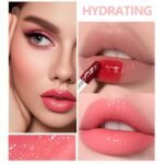 Eakroo 6 Colors Peach Lip Stain Set, Korean Lip Gloss Mini Liquid Lip Tint, Lipstick for Women, Liquid Blush, Lip Plumper, Lip Stain Long Lasting Waterproof, High Pigment, Vivid Color, Cute Stuff - Image 5