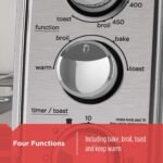 BLACK+DECKER 4-Slice Toaster Oven, TO1745SSG-1A, Even Toast, 4 Cooking Functions Bake, Broil, Toast and Keep Warm, Removable Crumb Tray, Timer - Image 3