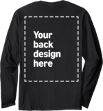 Custom Front & Back Print Long Sleeve T-Shirt with Your Image for Men and Women by Modify by Amazon Merch on Demand - Image 3