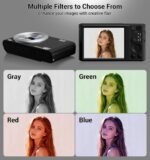 Digital Camera, FHD 4K 44MP Compact Point and Shoot Cameras with 64GB SD Card 2 Batteries, 16X Autofocus Digital Zoom Small Camera for Teens Kids Boys Girls (Black) - Image 6