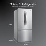 Kenmore 46-75525 29.88 Inch Counter-Depth French Door Refrigerator/Freezer with Fingerprint-Resistant Stainless Steel, Ice Maker, Quiet and Energy Efficient Inverter Compressor, 17.5 cu. ft. - Image 3