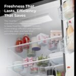 Kenmore 46-75525 29.88 Inch Counter-Depth French Door Refrigerator/Freezer with Fingerprint-Resistant Stainless Steel, Ice Maker, Quiet and Energy Efficient Inverter Compressor, 17.5 cu. ft. - Image 8