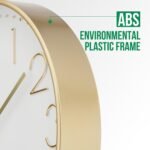 Wall Clock 12 Inch Non-Ticking Silent Modern Simple Style Round Decor Clock Gold Stereoscopic Dial Quartz Wall Clocks for Home/Office/School/Living Room/Bedroom/Kitchen - Image 5