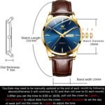 OLEVS Amazon Watches,Brown Leather Watch for Men,Men Day Date Watch,Men's Luminous Watch,Dress Watch for Men,Rose Gold Watch for Men,Men's Fashion Quartz Watch,Waterproof Brown Man Watches - Image 6