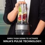 Ninja Fit Compact Personal Blender, Portable Blender for-Smoothies, Shakes, Food Prep, and Frozen Blending, 700-Watt Base, (2) 16-oz. Cups and Spout Lids, Black QB3001SS - Image 4