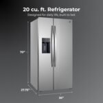 Kenmore 36" Side-by-Side Refrigerator with Freezer - Accela Chill, Water & Ice Dispenser, Adjustable Glass Shelves, ENERGY STAR Certified, 20 cu. ft. Capacity - Fingerprint Resistant Stainless Steel - Image 3