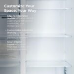 Kenmore 36" Side-by-Side Refrigerator with Freezer - Accela Chill, Water & Ice Dispenser, Adjustable Glass Shelves, ENERGY STAR Certified, 20 cu. ft. Capacity - Fingerprint Resistant Stainless Steel - Image 5