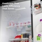 Kenmore 36" Side-by-Side Refrigerator with Freezer - Accela Chill, Water & Ice Dispenser, Adjustable Glass Shelves, ENERGY STAR Certified, 20 cu. ft. Capacity - Fingerprint Resistant Stainless Steel - Image 8